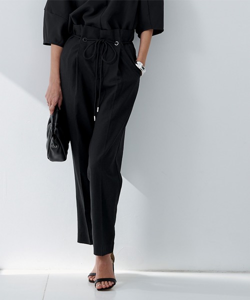 ベルト付ハイウエストタックパンツ（その他パンツ）｜ur's（ユアーズ）
