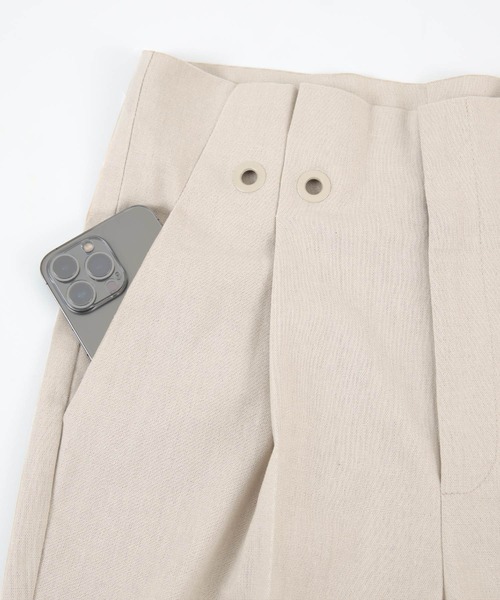 ベルト付ハイウエストタックパンツ（その他パンツ）｜ur's（ユアーズ）