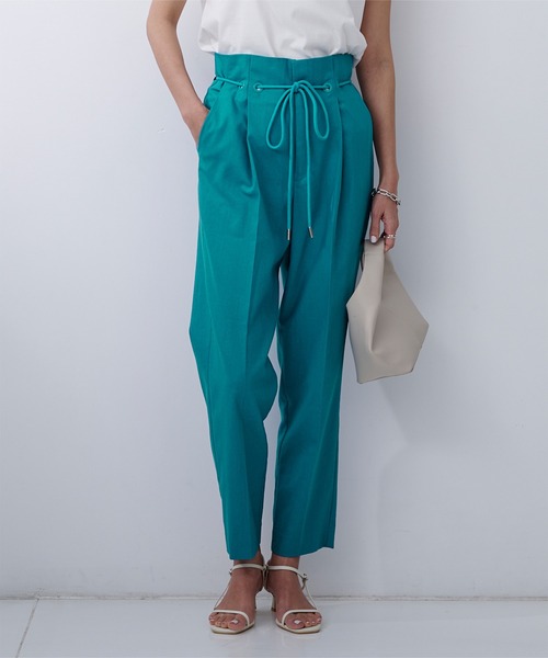 ベルト付ハイウエストタックパンツ（その他パンツ）｜ur's（ユアーズ）