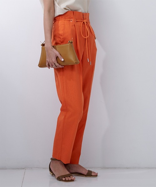 ベルト付ハイウエストタックパンツ（その他パンツ）｜ur's（ユアーズ）