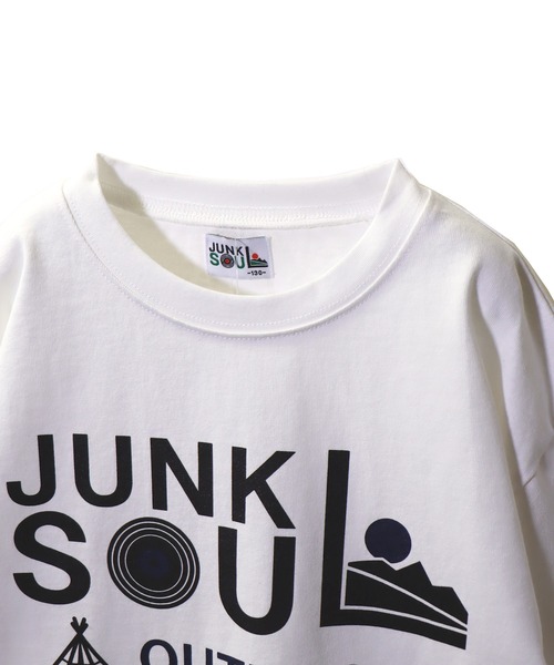 JUNKSOUL（ジャンクソウル）の「JUNK SOUL/国内プリントJUNKSOUL OUTDOORブランドロゴ ロンＴ (M4)（Tシャツ/カットソー・キッズ・ホワイト/オレンジ/ライトイエロー/ライトブルー/ベージュ/カーキ/ブラック/杢グレー・100cm/140cm/150cm/120cm/130cm/110cm/160cm）」の13枚目の写真