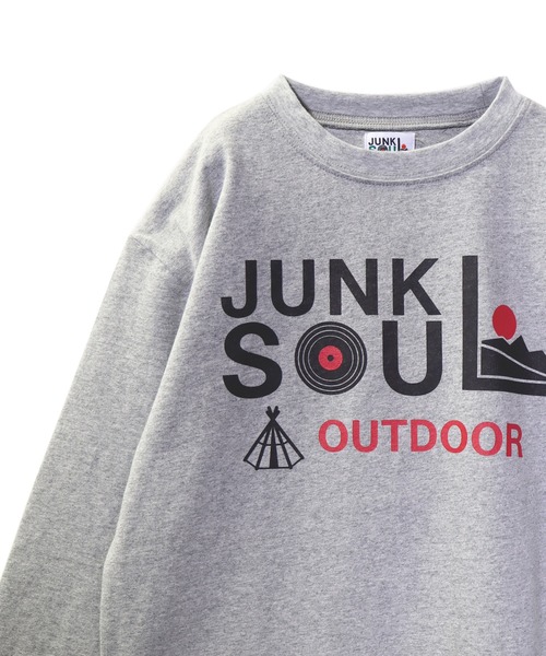 JUNKSOUL（ジャンクソウル）の「JUNK SOUL/国内プリントJUNKSOUL OUTDOORブランドロゴ ロンＴ (M4)（Tシャツ/カットソー・キッズ・ホワイト/オレンジ/ライトイエロー/ライトブルー/ベージュ/カーキ/ブラック/杢グレー・100cm/140cm/150cm/120cm/130cm/110cm/160cm）」の20枚目の写真