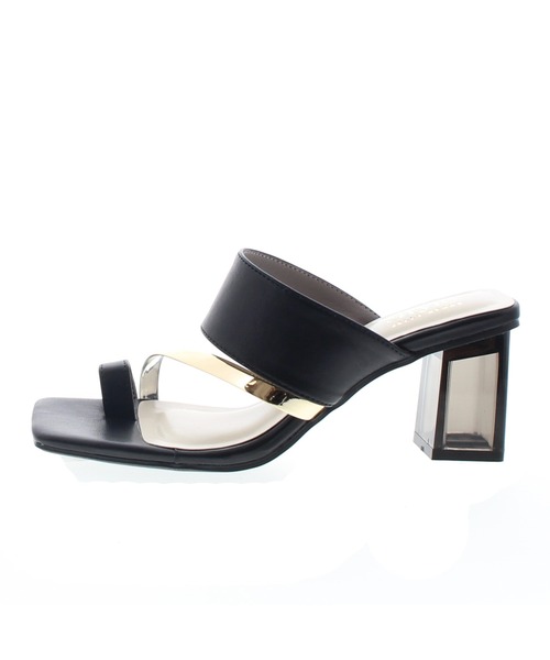 JELLY BEANS（ジェリービーンズ）の「メタルラインクリアヒールトングサンダル(210-338)JELLY BEANS(ジェリービーンズ)（サンダル・レディース・グリーン/ブラック/ホワイト・M/L/S/LL）」の4枚目の写真