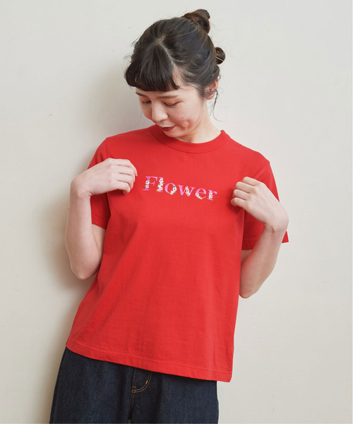 『SALE 30％OFF』売れ筋商品|||CHILD WOMAN チャイルドウーマン 40/2天竺 Pineapple/Flower 刺繍Tシャツ CHILD WOMAN（チャイルドウーマン）の「40/2天竺 Pineapple