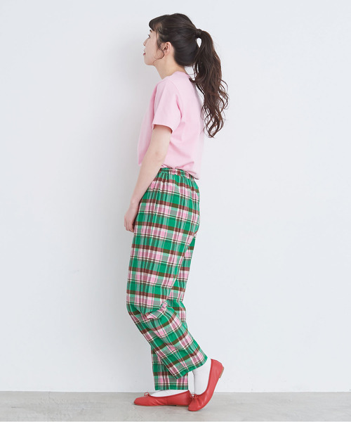 CHILD WOMAN（チャイルドウーマン）の「40/2天竺 Pineapple/Flower 刺繍Tシャツ（Tシャツ/カットソー・レディース・ホワイト/レッド/サックスブルー/ピンク/イエロー/アイボリー・FREE）」の20枚目の写真