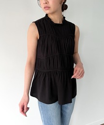 JUNOAH | フリル襟ノースリーブブラウス(シャツ/ブラウス)