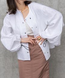 LA PEAU DE GEM | 【LA PEAU DE GEM】ボリュームスリーブリネンシャツ(シャツ/ブラウス)