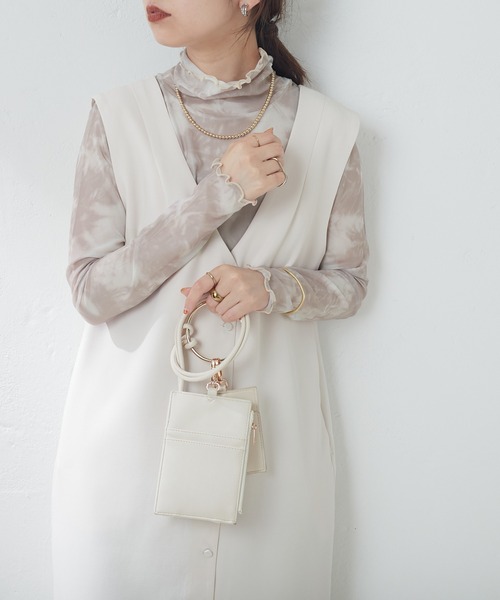 natural couture(ナチュラルクチュール)の「再予約/WEB限定/程良い肌見せで女性らしさ引き立つ パワーネットシアータートル(Tシャツ/カットソー・レディース・グレー系その他/ベージュ/ブラック/グリーン/オフホワイト/チェック/ベージュ系/ピンク系/ブラウン・FREE)」の17枚目の写真