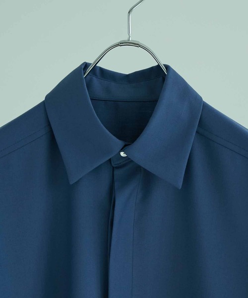 ADAM ET ROPE'(アダムエロペ)の「【WEB限定】ドルマン ハーフスリーブ ルーズビッグ レギュラーカラー シャツ(シャツ/ブラウス・メンズ・ブラック/グレー/ライトグリーン/ネイビー・L/M)」の12枚目の写真
