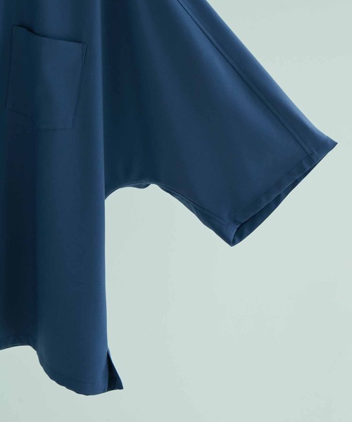 ADAM ET ROPE'(アダムエロペ)の「【WEB限定】ドルマン ハーフスリーブ ルーズビッグ レギュラーカラー シャツ(シャツ/ブラウス・メンズ・ブラック/グレー/ライトグリーン/ネイビー・L/M)」の17枚目の写真