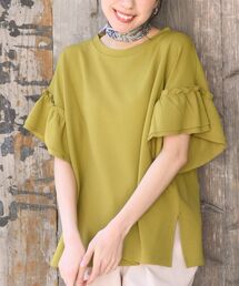 rps | フリル袖カットジョーゼットプルオーバー(Tシャツ/カットソー)