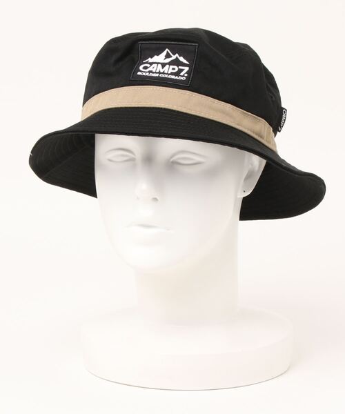 CAMP7（キャンプセブン）の「【CAMP7】切替えバケットハット（ハット・メンズ・ブラック/オリーブ×ブラック・フリー）」の2枚目の写真