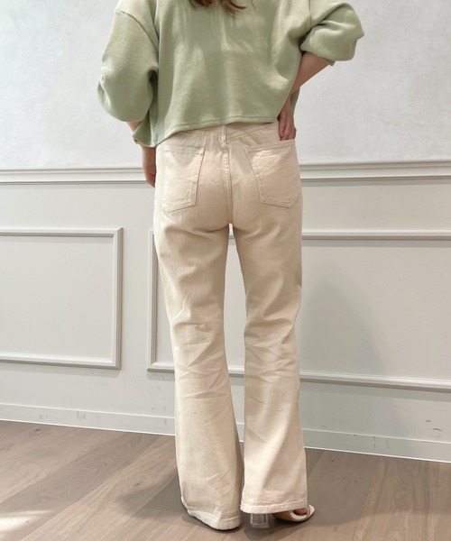 apres jour（アプレジュール）の「フレアーデニムパンツ【ZOZOTOWN限定アイテム】（デニムパンツ・レディース・ブラック/キナリ/ダークブルー・X-LARGE/LARGE/SMALL/MEDIUM）」の7枚目の写真