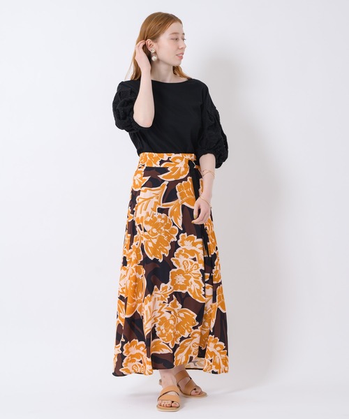 Paradise Picnic（パラダイスピクニック）の「Lallia Mu イビザスカート（スカート・レディース・イエロー/オレンジ・FREE）」の8枚目の写真