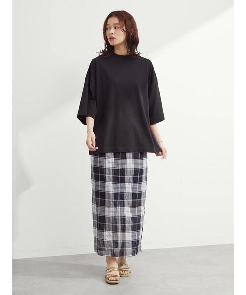 Green　Parks（グリーンパークス）の「コットンIラインチェックスカート（スカート・レディース・ブラック/イエロー/グリーン・FREE）」の18枚目の写真