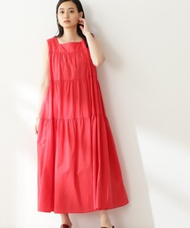 N.(N. Natural Beauty Basic) | 【S Size Line】◆コットンローンスクエアネックティアードワンピース(ワンピース)
