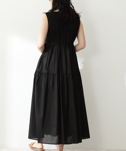 N.（N. Natural Beauty Basic）（エヌエヌナチュラルビューティーベーシック）の「【S Size Line】◆コットンローンスクエアネックティアードワンピース（ワンピース・レディース・ブラック/レッド/グリーン/チョコ・SMALL/MEDIUM）」の17枚目の写真