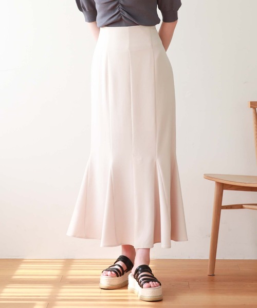 archives(アルシーヴ)の「マチ付きマーメイドスカート(スカート・レディース・ブルーグレー/アイボリー/ブラウン/ブラック・MEDIUM)」の2枚目の写真