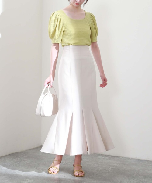 archives(アルシーヴ)の「マチ付きマーメイドスカート(スカート・レディース・ブルーグレー/アイボリー/ブラウン/ブラック・MEDIUM)」の10枚目の写真