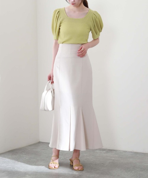 archives(アルシーヴ)の「マチ付きマーメイドスカート(スカート・レディース・ブルーグレー/アイボリー/ブラウン/ブラック・MEDIUM)」の12枚目の写真