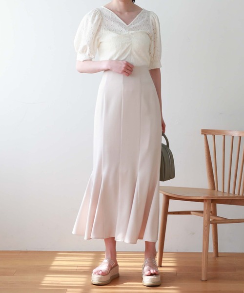 archives(アルシーヴ)の「マチ付きマーメイドスカート(スカート・レディース・ブルーグレー/アイボリー/ブラウン/ブラック・MEDIUM)」の6枚目の写真