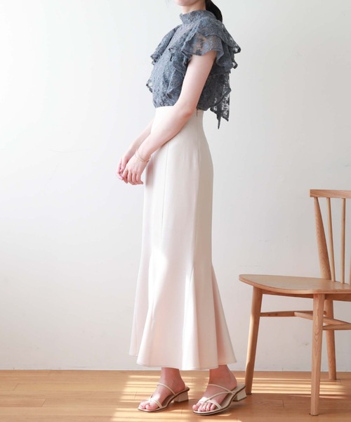 archives(アルシーヴ)の「マチ付きマーメイドスカート(スカート・レディース・ブルーグレー/アイボリー/ブラウン/ブラック・MEDIUM)」の8枚目の写真