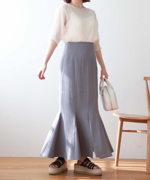 archives(アルシーヴ)の「マチ付きマーメイドスカート(スカート・レディース・ブルーグレー/アイボリー/ブラウン/ブラック・MEDIUM)」の15枚目の写真