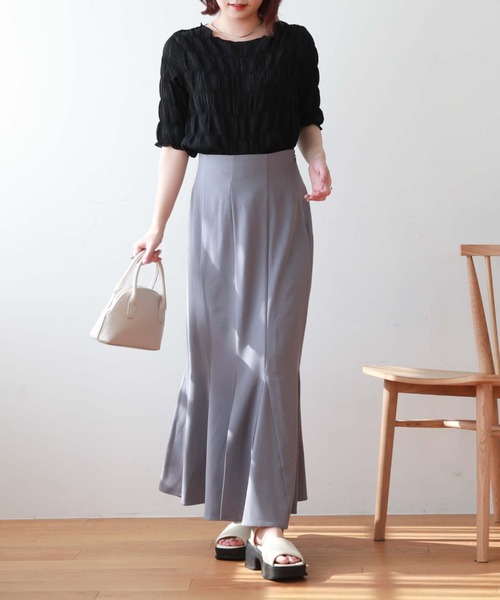 archives(アルシーヴ)の「マチ付きマーメイドスカート(スカート・レディース・ブルーグレー/アイボリー/ブラウン/ブラック・MEDIUM)」の18枚目の写真