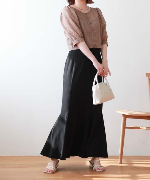 archives(アルシーヴ)の「マチ付きマーメイドスカート(スカート・レディース・ブルーグレー/アイボリー/ブラウン/ブラック・MEDIUM)」の22枚目の写真