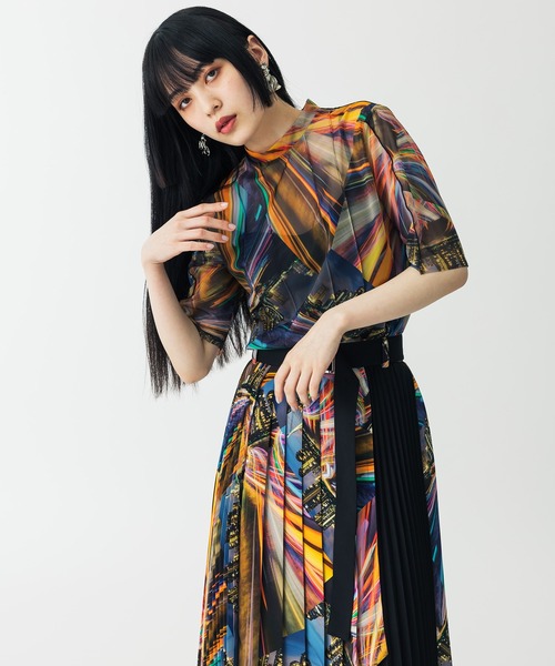 UNITED TOKYO（ユナイテッドトウキョウ）の「タックシアートップスbyENO（Tシャツ/カットソー・レディース・インディゴブルー/オレンジ・FREE）」の21枚目の写真