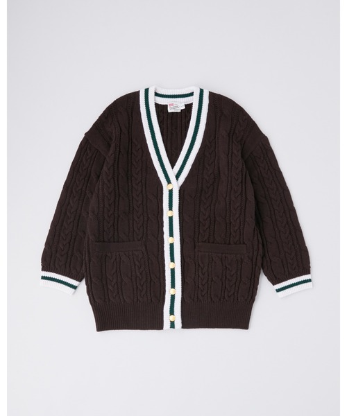 Traditional Weatherwear(トラディショナルウェザーウェア)の「CABLE TILDEN CARDIGAN(ニット/セーター・レディース・ブラウン/ホワイト系その他・S)」の4枚目の写真