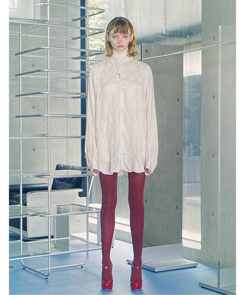 NEONSIGN(ネオンサイン)の「NEONSIGN ネオンサイン / Bulky smooth turtleneck sweat バルキースムース タートルネックスウェット / N1603(ニット/セーター・メンズ・ブラック/オフホワイト・46/48)」の5枚目の写真