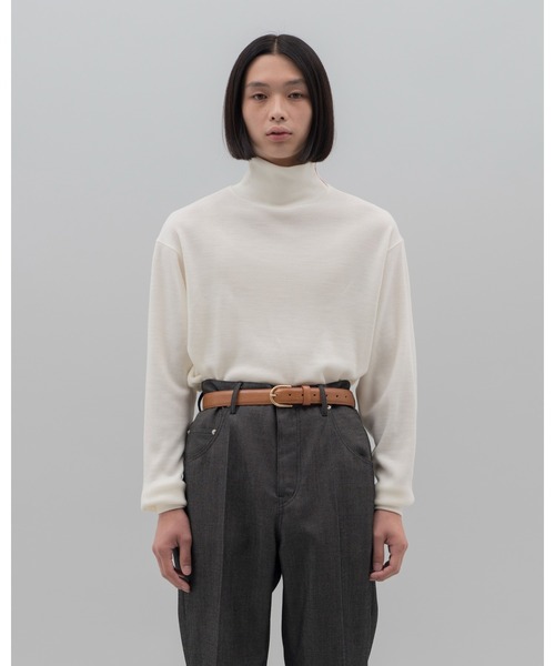 NEONSIGN(ネオンサイン)の「NEONSIGN ネオンサイン / Bulky smooth turtleneck sweat バルキースムース タートルネックスウェット / N1603(ニット/セーター・メンズ・ブラック/オフホワイト・46/48)」の21枚目の写真