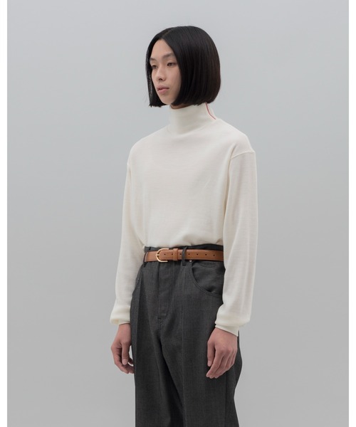 NEONSIGN(ネオンサイン)の「NEONSIGN ネオンサイン / Bulky smooth turtleneck sweat バルキースムース タートルネックスウェット / N1603(ニット/セーター・メンズ・ブラック/オフホワイト・46/48)」の22枚目の写真