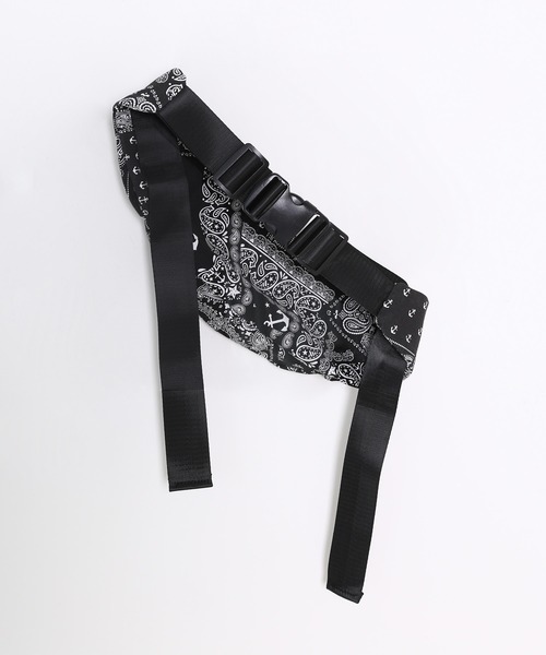 minsobi（ミンソビ）の「ペイズリーボディーバッグ（ボディバッグ/ウエストポーチ・メンズ・ブラック・FREE）」の10枚目の写真
