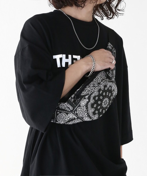 minsobi（ミンソビ）の「ペイズリーボディーバッグ（ボディバッグ/ウエストポーチ・メンズ・ブラック・FREE）」の8枚目の写真