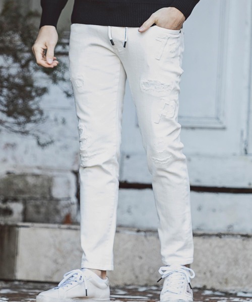 定価9.5万1piu1uguale3 DAMAGED REMAKEデニムパンツⅢ 定価9.5万1piu1uguale3 DAMAGED REMAKEデニムパンツⅢ