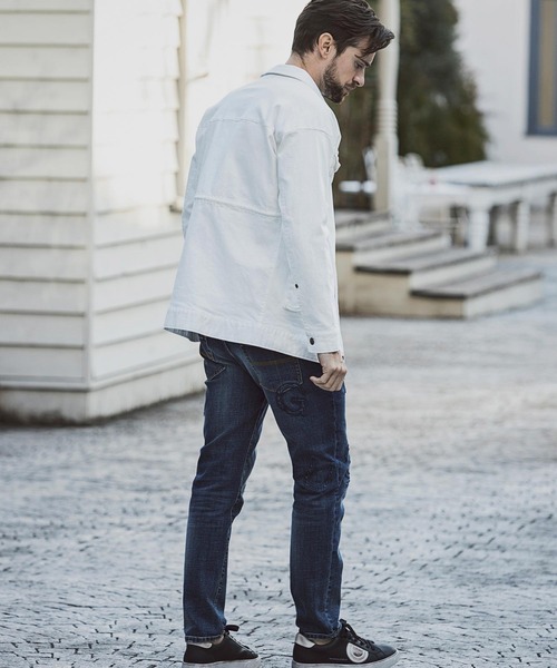 定価9.5万1piu1uguale3 DAMAGED REMAKEデニムパンツⅢ 1PIU1UGUALE3 RELAX(ウノピゥウノウグァーレトレ リラックス