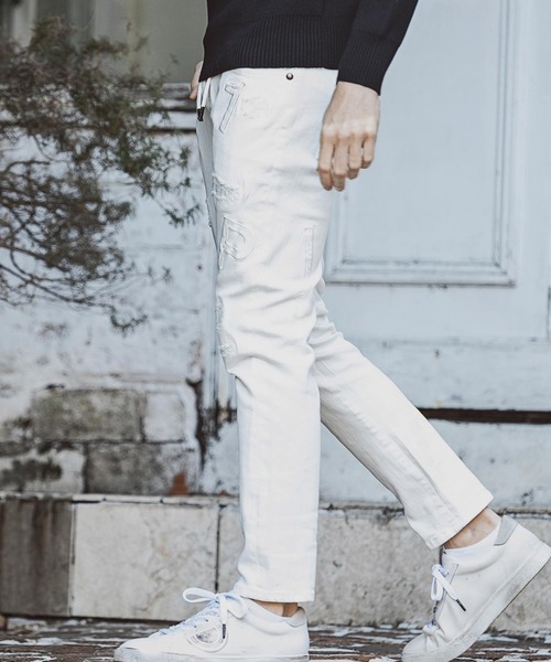 定価9.5万1piu1uguale3 DAMAGED REMAKEデニムパンツⅢ 1PIU1UGUALE3 RELAX （ウノピゥウノウグァーレトレ リラックス