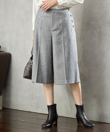 シャンブレーツイル キュロット パンツ