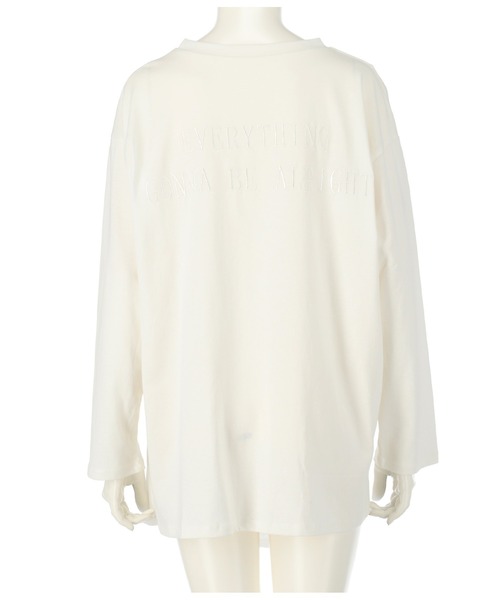 ANAP（アナップ）の「フロントツイストバック刺繍ロンT（Tシャツ/カットソー・レディース・ホワイト/ベージュ/カーキ/スミクロ・FREE）」の14枚目の写真