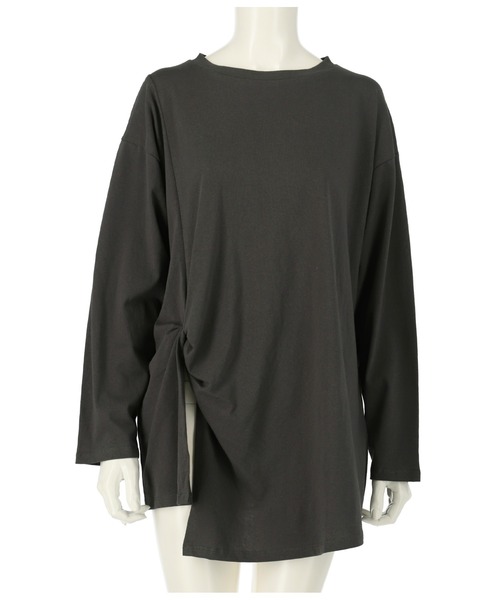 ANAP（アナップ）の「フロントツイストバック刺繍ロンT（Tシャツ/カットソー・レディース・ホワイト/ベージュ/カーキ/スミクロ・FREE）」の15枚目の写真