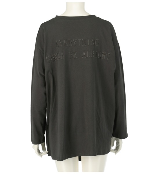 ANAP（アナップ）の「フロントツイストバック刺繍ロンT（Tシャツ/カットソー・レディース・ホワイト/ベージュ/カーキ/スミクロ・FREE）」の16枚目の写真