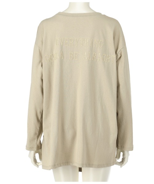 ANAP（アナップ）の「フロントツイストバック刺繍ロンT（Tシャツ/カットソー・レディース・ホワイト/ベージュ/カーキ/スミクロ・FREE）」の17枚目の写真