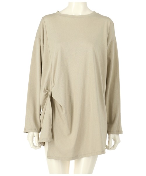 ANAP（アナップ）の「フロントツイストバック刺繍ロンT（Tシャツ/カットソー・レディース・ホワイト/ベージュ/カーキ/スミクロ・FREE）」の18枚目の写真