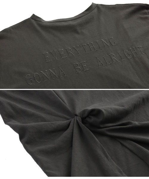 ANAP（アナップ）の「フロントツイストバック刺繍ロンT（Tシャツ/カットソー・レディース・ホワイト/ベージュ/カーキ/スミクロ・FREE）」の22枚目の写真