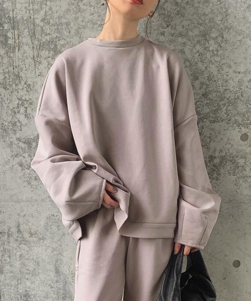 select MOCA by son（セレクトモカバイソン）の「オーバーリラックスプルオーバー（スウェット・レディース・グレー/アイボリー/ブラック・FREE）」の12枚目の写真