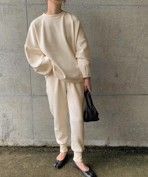 select MOCA by son（セレクトモカバイソン）の「オーバーリラックスプルオーバー（スウェット・レディース・グレー/アイボリー/ブラック・FREE）」の4枚目の写真