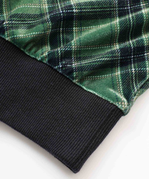 X-girl(エックスガール)の「TARTAN PLAID ANORAK SHIRT(シャツ/ブラウス・レディース・ブラック/オリーブ/ブルー・S/M)」の10枚目の写真