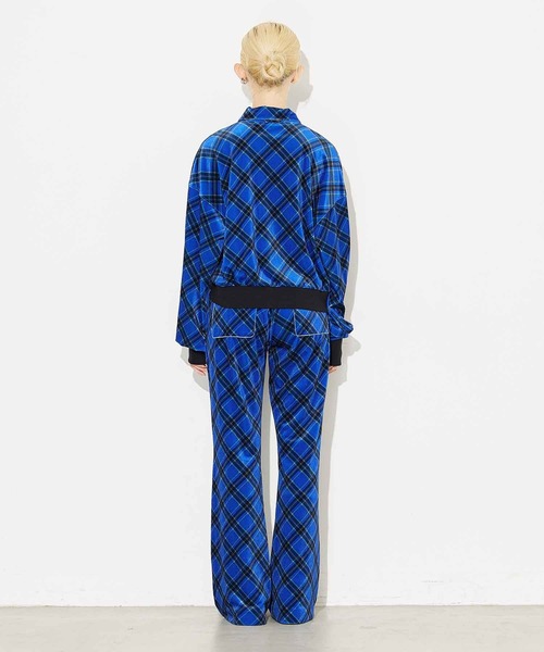 X-girl(エックスガール)の「TARTAN PLAID ANORAK SHIRT(シャツ/ブラウス・レディース・ブラック/オリーブ/ブルー・S/M)」の14枚目の写真